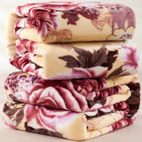 Flannel Blanket Polyester Geometric 120x200cm Honey Language Between Flowers 180*200cm about 1.2kg