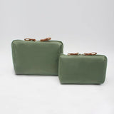 Ai Cheng Space Makeup Bag Travel Storage Hand-held cosmetic bag [green] small size