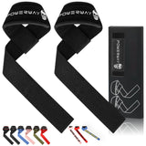 Deadlift Wrist Lifting Straps 2Pc Neoprene Cushion Red