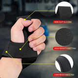 Deadlift Wrist Lifting Straps 2Pc Neoprene Cushion Red