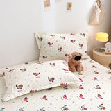 Yuan sheng Home Textiles Pure Cotton Cartoon Dog Sheet Cartoon white bear 90cm/200cm thin mattress model