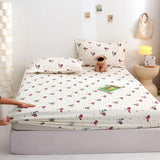Yuan sheng Home Textiles Pure Cotton Cartoon Dog Sheet Cartoon white bear 150*190cm standard model