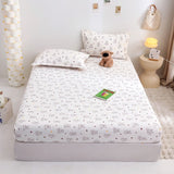 Yuan sheng Home Textiles Pure Cotton Cartoon Dog Sheet Cartoon white bear 120cm/200cm thin mattress model