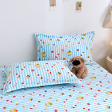 Yuan sheng Home Textiles Pure Cotton Cartoon Dog Sheet Cartoon white bear 120cm/200cm thin mattress model