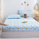 Yuan sheng Home Textiles Pure Cotton Cartoon Dog Sheet Cartoon white bear 120cm/200cm thin mattress model