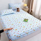 Yuan sheng Home Textiles Pure Cotton Cartoon Dog Sheet Cartoon white bear 120cm/200cm thin mattress model