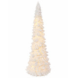 Illuminated Christmas Tree Decoration Mini LED Night Light Resin Desktop Ornament for Holiday Home Decor and Festive Tabletop Ambiance (S)