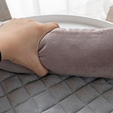 Plush Bolster Pet Bed Mat with Anti-Slip Base and Extended Drop Edge for Sofa and Floor Lounging (DarkGrey, 90*90cm)