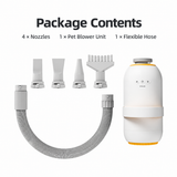 Smart Pet Grooming Dryer with Adjustable Speed Temperature and Replaceable Nozzles for Quick Drying and Loose Hair Removal After Bathing for Cats and Dogs at Home (Single Blow Pet Dryer)