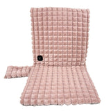 USB-Powered Heated Seat Cushion with Plush Faux Rabbit Fur, Anti-Slip Base, and Foldable Backrest – Ideal for Office Chairs, Car Seats, and Outdoor Camping Chairs in Rock Gray, Cherry Pink, and Fallen Yellow. (90×45×4cm, Pink)