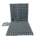USB-Powered Heated Seat Cushion with Plush Faux Rabbit Fur, Anti-Slip Base, and Foldable Backrest – Ideal for Office Chairs, Car Seats, and Outdoor Camping Chairs in Rock Gray, Cherry Pink, and Fallen Yellow. (90×45×4cm, Yellow)