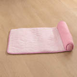 Cooling Pet Mat with Bolster Pillow for Cats and Dogs, Breathable Summer Rest Bed with Anti-Slip Base for Home, Car, Sofa, and Floor Use (Deep Blue, L(80*60cm))