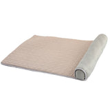 Cooling Pet Mat with Bolster Pillow for Cats and Dogs, Breathable Summer Rest Bed with Anti-Slip Base for Home, Car, Sofa, and Floor Use (Pink, S(60*40cm))