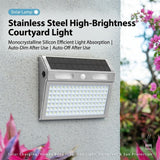 Solar Powered Motion Sensor Wall Light with Dual-Head LED Spotlight, IP65 Waterproof Outdoor Security Lamp for Patio, Doorway, Stairs, and Building Exterior, Auto On/Off at Dusk, 4 Adjustable Lighting Modes, Energy-Efficient and Weather-Resistant (3PCS)