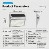 Solar Powered Motion Sensor Wall Light with Dual-Head LED Spotlight, IP65 Waterproof Outdoor Security Lamp for Patio, Doorway, Stairs, and Building Exterior, Auto On/Off at Dusk, 4 Adjustable Lighting Modes, Energy-Efficient and Weather-Resistant (3PCS)