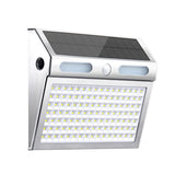Solar Powered Motion Sensor Wall Light with Dual-Head LED Spotlight, IP65 Waterproof Outdoor Security Lamp for Patio, Doorway, Stairs, and Building Exterior, Auto On/Off at Dusk, 4 Adjustable Lighting Modes, Energy-Efficient and Weather-Resistant (3PCS)