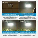Solar Powered Motion Sensor Wall Light with Dual-Head LED Spotlight, IP65 Waterproof Outdoor Security Lamp for Patio, Doorway, Stairs, and Building Exterior, Auto On/Off at Dusk, 4 Adjustable Lighting Modes, Energy-Efficient and Weather-Resistant (3PCS)