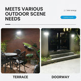 Solar Powered Motion Sensor Wall Light with Dual-Head LED Spotlight, IP65 Waterproof Outdoor Security Lamp for Patio, Doorway, Stairs, and Building Exterior, Auto On/Off at Dusk, 4 Adjustable Lighting Modes, Energy-Efficient and Weather-Resistant (4PCS)