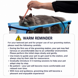 Foldable Pet Grooming Table with Stainless Steel Frame and Breathable Mesh Surface for Bathing Nail Trimming Hair Drying Ear Cleaning and Daily Coat Care at Home or Outdoors (8 Hole Blue (Large))