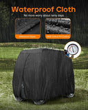 Heavy Duty 420D Oxford Golf Cart Cover with PU Coating, Waterproof Windproof UV-Resistant Storage Protection for 4-Seater and 2+2 Passenger Carts, Includes Storage Bag, Secure Side Zipper Access and Elastic Bottom (95*48*66inch, 210D)