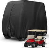 Heavy Duty 420D Oxford Golf Cart Cover with PU Coating, Waterproof Windproof UV-Resistant Storage Protection for 4-Seater and 2+2 Passenger Carts, Includes Storage Bag, Secure Side Zipper Access and Elastic Bottom (112*48*73inch, 420D)