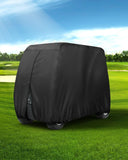 Heavy Duty 420D Oxford Golf Cart Cover with PU Coating, Waterproof Windproof UV-Resistant Storage Protection for 4-Seater and 2+2 Passenger Carts, Includes Storage Bag, Secure Side Zipper Access and Elastic Bottom (112*48*73inch, 420D)