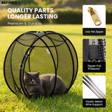 Portable Foldable Pet Playpen Pop Up Mesh Tent for Small Cats Dogs Rabbits Guinea Pigs Indoor Outdoor Travel Use with Zipper Opening and Protective Guard (Blue)