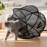 Portable Foldable Pet Playpen Pop Up Mesh Tent for Small Cats Dogs Rabbits Guinea Pigs Indoor Outdoor Travel Use with Zipper Opening and Protective Guard (Blue)