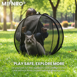 Portable Foldable Pet Playpen Pop Up Mesh Tent for Small Cats Dogs Rabbits Guinea Pigs Indoor Outdoor Travel Use with Zipper Opening and Protective Guard (Blue)
