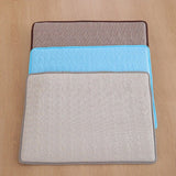 Cooling Pet Mat with Breathable Ice Silk Surface and Thick High-Elastic Foam for Dogs and Cats to Rest on Floors and Sofas During Hot Weather (Coffee, L)