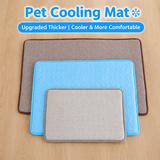 Cooling Pet Mat with Breathable Ice Silk Surface and Thick High-Elastic Foam for Dogs and Cats to Rest on Floors and Sofas During Hot Weather (Grey, XS)