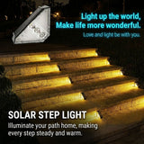 Solar Powered Triangle Step Light with Monocrystalline Silicon Panel, Auto On at Dusk, IP65 Waterproof for Outdoor Stairs, Pathways, Patios, and Garden Steps – Choose Cool White 6000K or Warm Yellow 3000K for Safe Nighttime Illumination (12PCS, Cool White