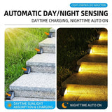 Solar Powered Triangle Step Light with Monocrystalline Silicon Panel, Auto On at Dusk, IP65 Waterproof for Outdoor Stairs, Pathways, Patios, and Garden Steps – Choose Cool White 6000K or Warm Yellow 3000K for Safe Nighttime Illumination (12PCS, Cool White