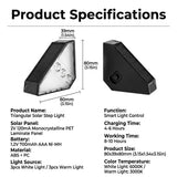 Solar Powered Triangle Step Light with Monocrystalline Silicon Panel, Auto On at Dusk, IP65 Waterproof for Outdoor Stairs, Pathways, Patios, and Garden Steps – Choose Cool White 6000K or Warm Yellow 3000K for Safe Nighttime Illumination (24PCS, Cool White
