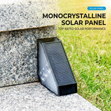 Solar Powered Triangle Step Light with Monocrystalline Silicon Panel, Auto On at Dusk, IP65 Waterproof for Outdoor Stairs, Pathways, Patios, and Garden Steps – Choose Cool White 6000K or Warm Yellow 3000K for Safe Nighttime Illumination (24PCS, Cool White