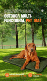 Versatile Waterproof Outdoor Pet Mat for Camping Travel and Home Use with Foldable Portable Design and Anti-Slip Base for Dogs and Cats (DarkGreen)