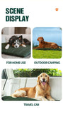 Versatile Waterproof Outdoor Pet Mat for Camping Travel and Home Use with Foldable Portable Design and Anti-Slip Base for Dogs and Cats (DarkGreen)
