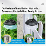 Solar Powered Fence Light with Durable ABS+PC Housing, Monocrystalline Silicon Panel, and Adjustable Mounting Clip for Outdoor Garden, Patio, Deck, and Walkway Illumination in Warm White or Cool White (4PCS, Black Housing‑Warm White Light)