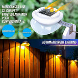 Solar Powered Fence Light with Durable ABS+PC Housing, Monocrystalline Silicon Panel, and Adjustable Mounting Clip for Outdoor Garden, Patio, Deck, and Walkway Illumination in Warm White or Cool White (4PCS, Black Housing‑Warm White Light)
