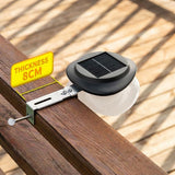 Solar Powered Fence Light with Durable ABS+PC Housing, Monocrystalline Silicon Panel, and Adjustable Mounting Clip for Outdoor Garden, Patio, Deck, and Walkway Illumination in Warm White or Cool White (8PCS, Black Housing‑Warm White Light)
