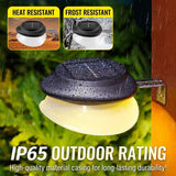 Solar Powered Fence Light with Durable ABS+PC Housing, Monocrystalline Silicon Panel, and Adjustable Mounting Clip for Outdoor Garden, Patio, Deck, and Walkway Illumination in Warm White or Cool White (8PCS, Black Housing‑Warm White Light)
