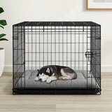 Extra Large Summer Cooling Mat for Dogs and Cats, Ultra Soft Thick Polyester Pet Bed Pad with Anti-Slip Bottom, Breathable Quilted Lounge Mat for Indoor Floor and Crate Use (Blue, XL)