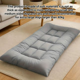Extra Large Summer Cooling Mat for Dogs and Cats, Ultra Soft Thick Polyester Pet Bed Pad with Anti-Slip Bottom, Breathable Quilted Lounge Mat for Indoor Floor and Crate Use (Grey, XL)