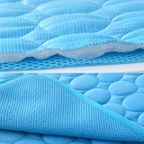 Cooling Pet Mat for Dogs and Cats, Summer Heat Relief Bed Pad with Breathable Mesh and Soothing Gel Layer, Ideal for Sofa Floor Crate Car Seat and Outdoor Use (Light Blue, 2XL)