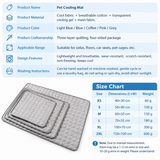 Cooling Pet Mat for Dogs and Cats, Summer Heat Relief Bed Pad with Breathable Mesh and Soothing Gel Layer, Ideal for Sofa Floor Crate Car Seat and Outdoor Use (Pink, 2XL)