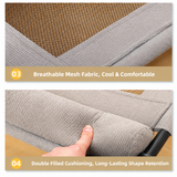 Elevated Pet Cot with Bolster Cushion for Cats and Small Dogs, Breathable Mesh Bed for Indoor Living Room and Bedroom Comfort (Army Green)