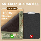 4Pcs 20 x 80cm Vintage Persian Stair Tread Rugs Crystal Velvet Non Slip Step Mats for Stairs