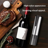 Rechargeable Wine Opener by   Stainless Steel Shell, Cordless Corkscrew & Cork Remover, Gifts for Wine lover- Silver