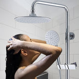 Adjustable Hand Shower Bracket for Slide Bar, Universal  Rail Shower Head Holder Slider Clamp Bathroom Replacement  Degree Rotation Sprayer Holder（Bright Silver）