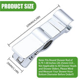 Adjustable Hand Shower Bracket for Slide Bar, Universal  Rail Shower Head Holder Slider Clamp Bathroom Replacement  Degree Rotation Sprayer Holder（Bright Silver）